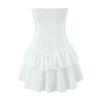 French Sexy Embroidery Hidden Button Anti-light Dress Spring and Summer Sweet Spice Girl Tube Top Waist Thin Skirt