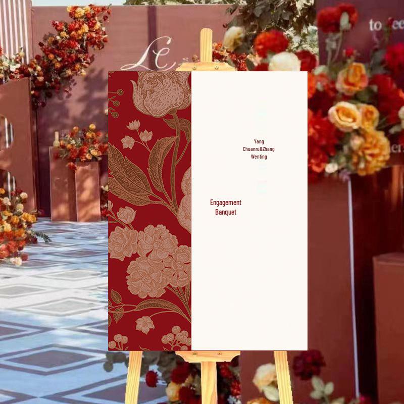 Custom Wedding Ceremony Welcome Sign: Engagement Directional Decor with Water Background