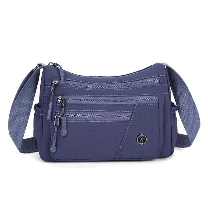 Anti Theft Organized Pockets Women Nyl Crossbody Bag Lightweight Waterproof Oxford Large Capacity Travel Commute Satchel