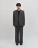 Work On Body Off Ordo Semi-Overfit Two-Button Blazer [Grey]