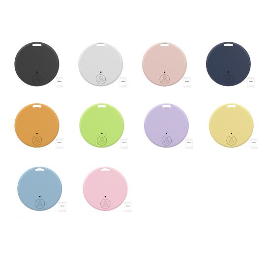 Runder Bluetooth-kompatibler GPS-Tracker Tragbar Schlüssel Geldbörse Gepäck Haustiere Artikelfinder Locator Wasserdicht Zwei-Wege-Alarm Anti-Verlust Tracking-Gerät