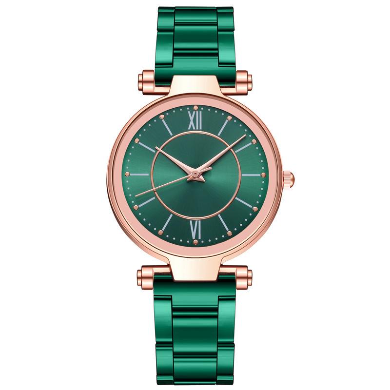 Luxury Rose Gold Stainless Steel Watches Female Classic Round Dial Quartz Watch Women Business Wristwatches Wrist Jewelry Reloj