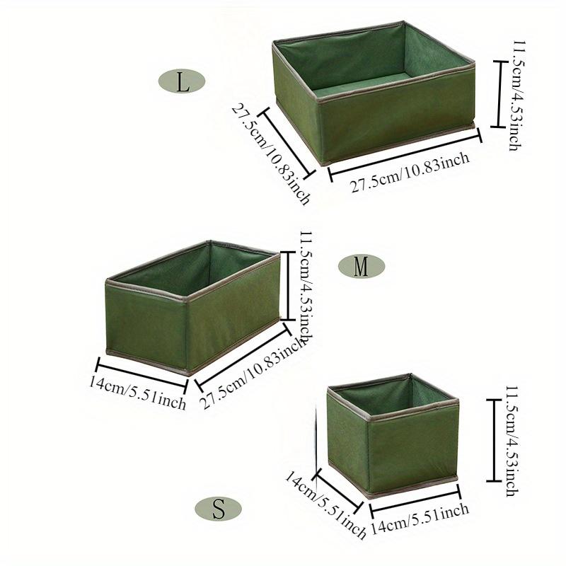 Folding Washable Small-sized Non-woven Fabric Storage Box,Suitable for Home Wardrobe,Clothing,Jewelry,Underwear ,Socks Storage.