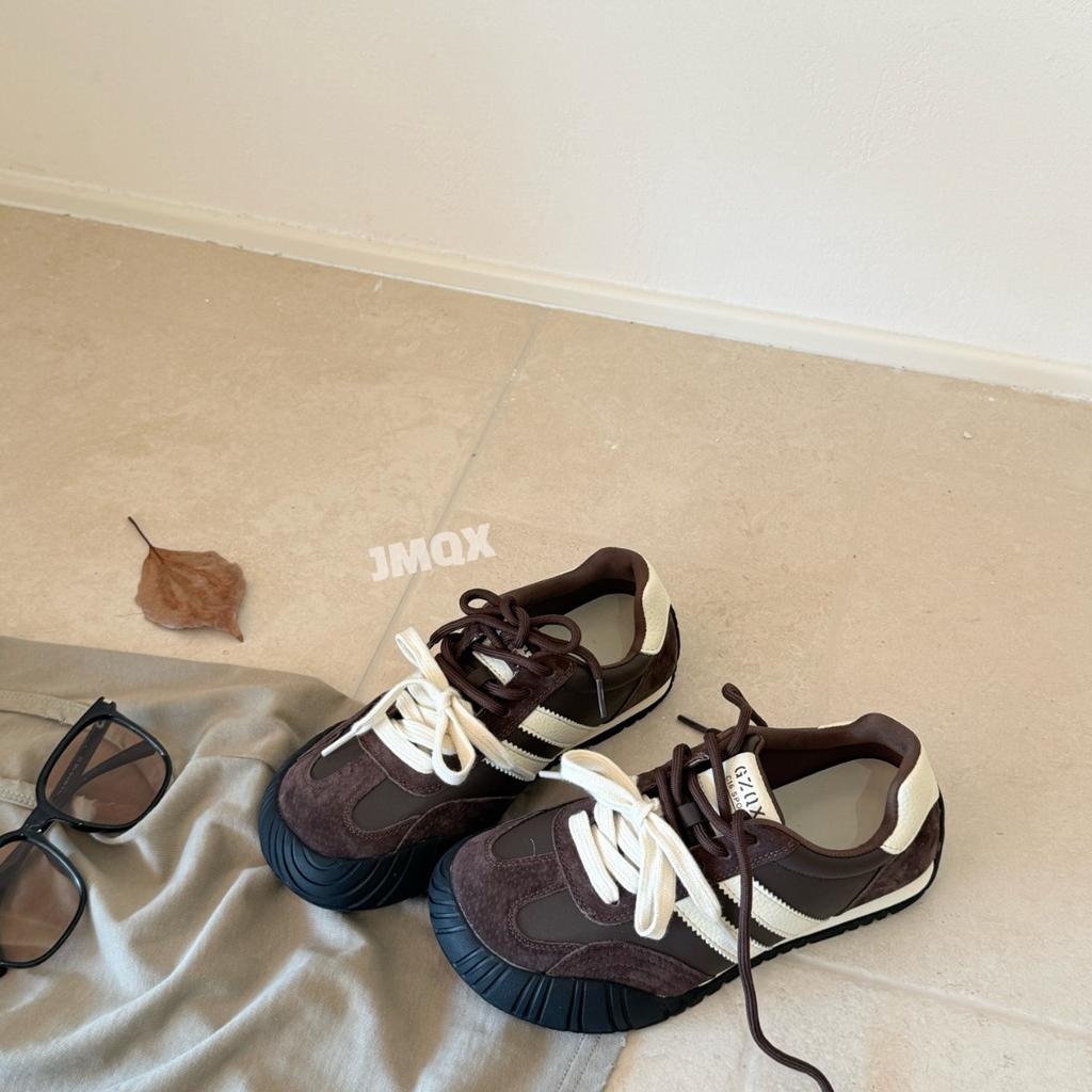 2025 jesień nowe retro podwyższenie wewnętrzne Merad sznurowane kapibara duża głowa niemieckie buty treningowe codzienne buty deskorolkowe damskie