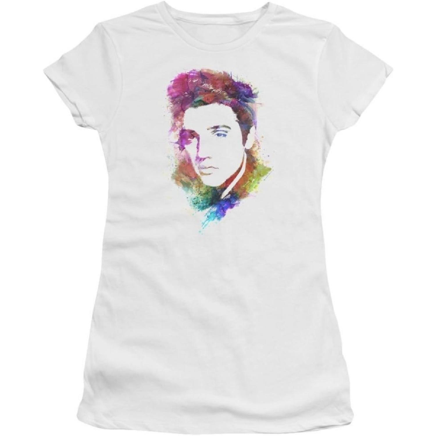 

Elvis Presley - Juniors Watercolor King T-Shirt XXXXXL білий