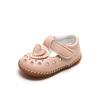 Spring and summer baby girl sandals 0-2 years old soft-soled non-slip baby princess shoes breathable leather shoes toddler shoes hole shoes