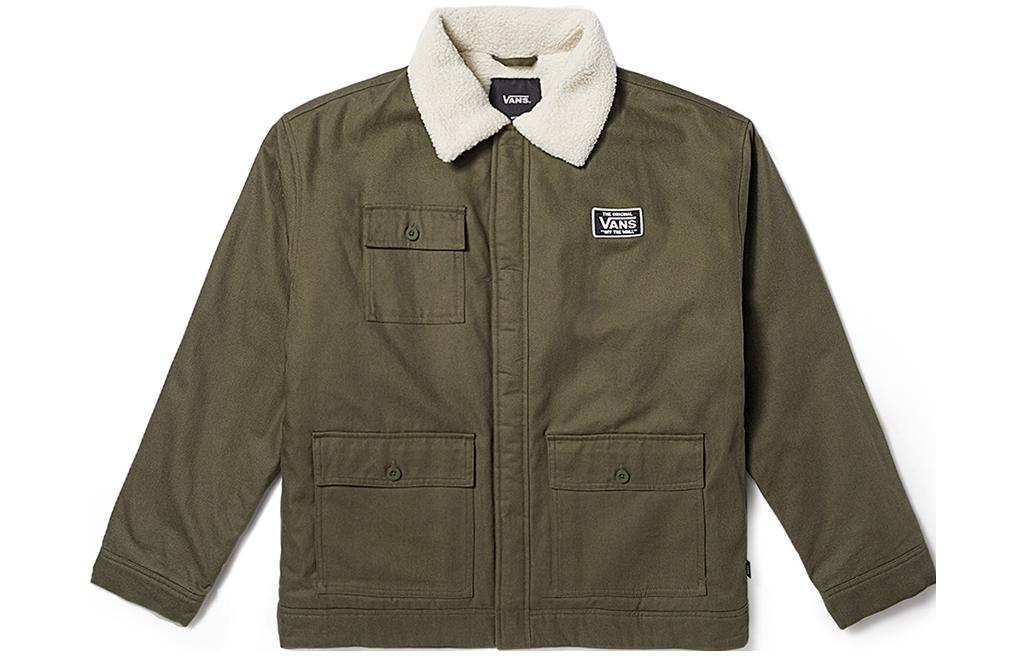 Vans Jackets Men s Army Green Lapel Thickened Workwear VN000H0PKCZ XL