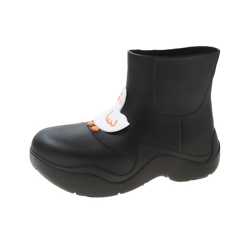 Duck Rain Shoes Women Wear Ashi Brother Mona Cute Non-slip Water Shoes Fashion Ugly Cute Rain Boots Platform Rubber Shoes