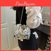 Design Fashion Sequins Women Single Shoulder Chain Bucket Bag With Tassel
