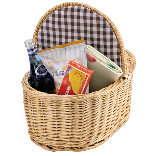 Captain Stag Picknickkorg för utomhusbruk med lock, Oval, Stor, UT-1026