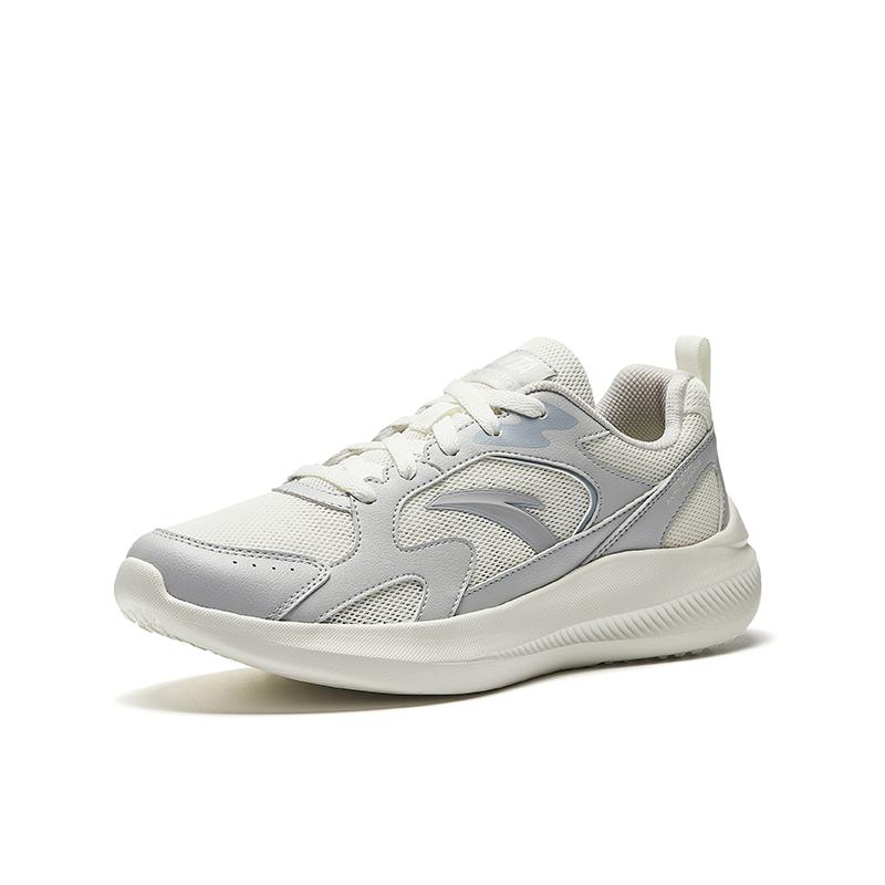 Anta Running Series Soft Sole Comfortable Breathable Lightweight Low Top Casual Training Running Shoes Men Sneaker White Gray 912535507-2