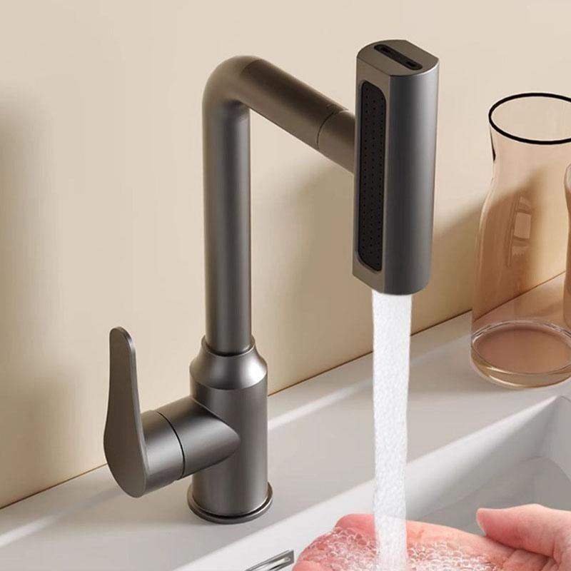 4 Mode Basin Faucet Bathroom Kitchen Sink Faucet Stainless Steel Hot and Cold Tap Toilet Water Mixer Tap Bathroom Accessories