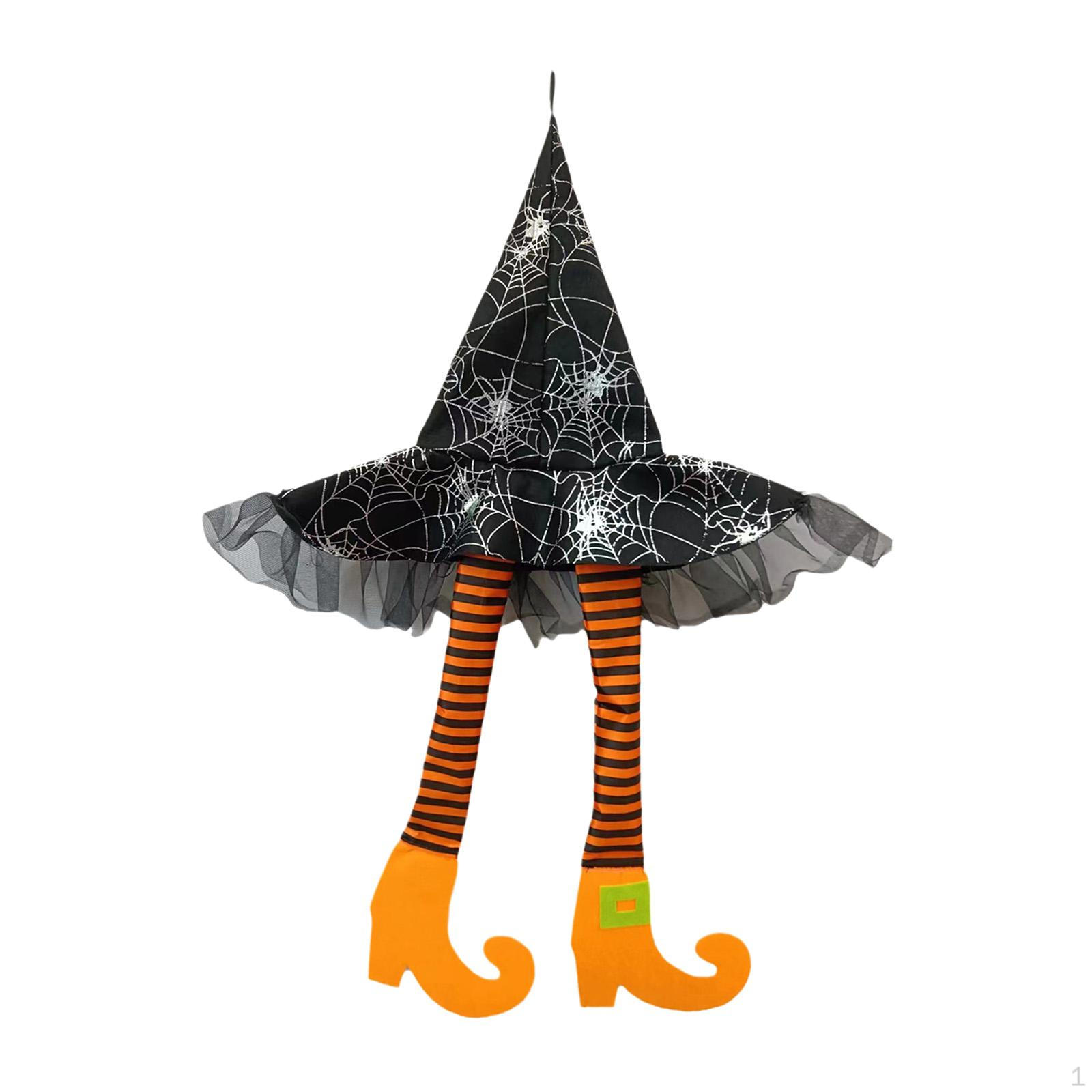 

Halloween Hanging Witch Leg Decorations Legs Hat Sign Ornament Novelty Multifunctional помаранчевий