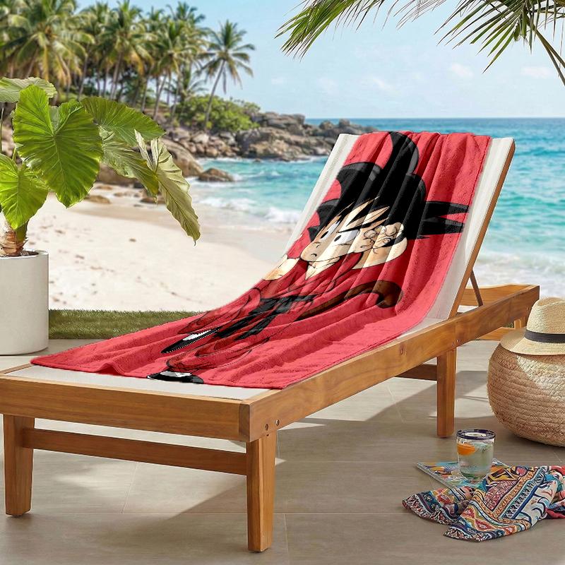 Goku Fashion Beach Towel: Ideal for Summer Adventures Soft, Absorbent and Quick Drying Suitable for Swimming and Bathing
