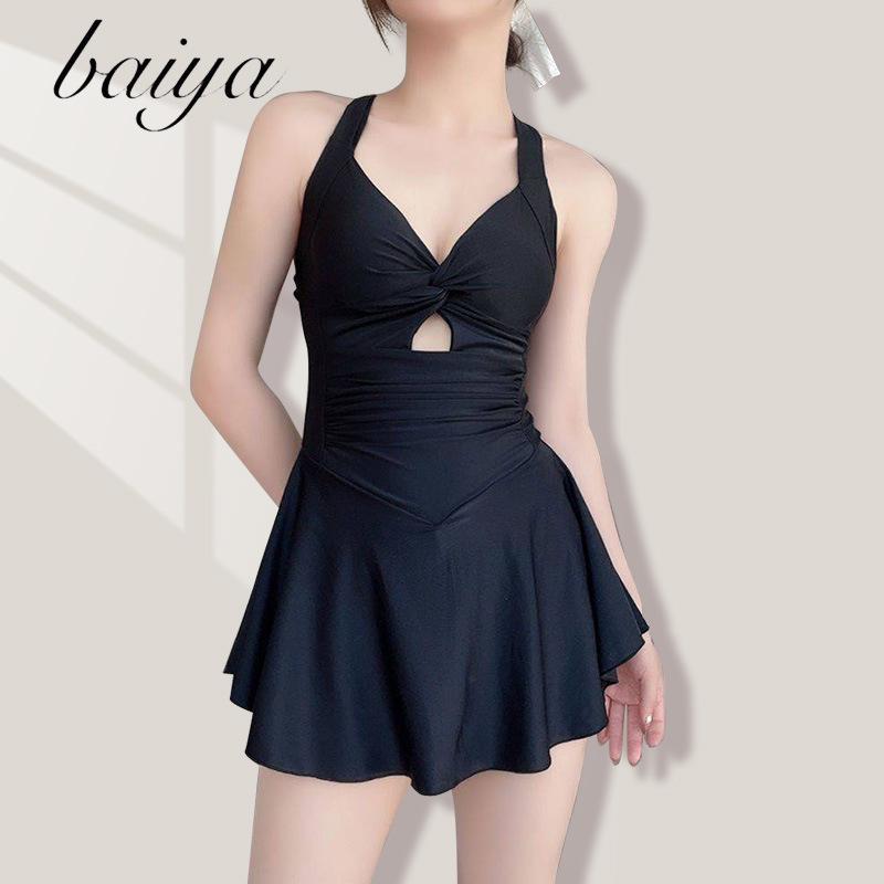 Women's Sleek Open-Back Push-Up Swimsuit - New Style, Slim Fit, Pure Desire for Vacation and Hot Springs