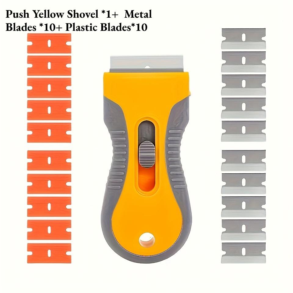 21pcs Cleaning Scraper Tool Set - Durable PE Ergonomic Blades for Induction/Glass/Ceramics, Hard Surface Cleaning Tool Parts