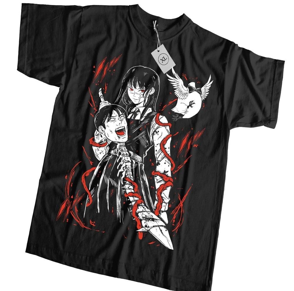 Chainsaw Man- Asa Mik T-shirt Horror Anime, Manga Tshirt T-Shirt Tee Black Unisex T-Shirt XL