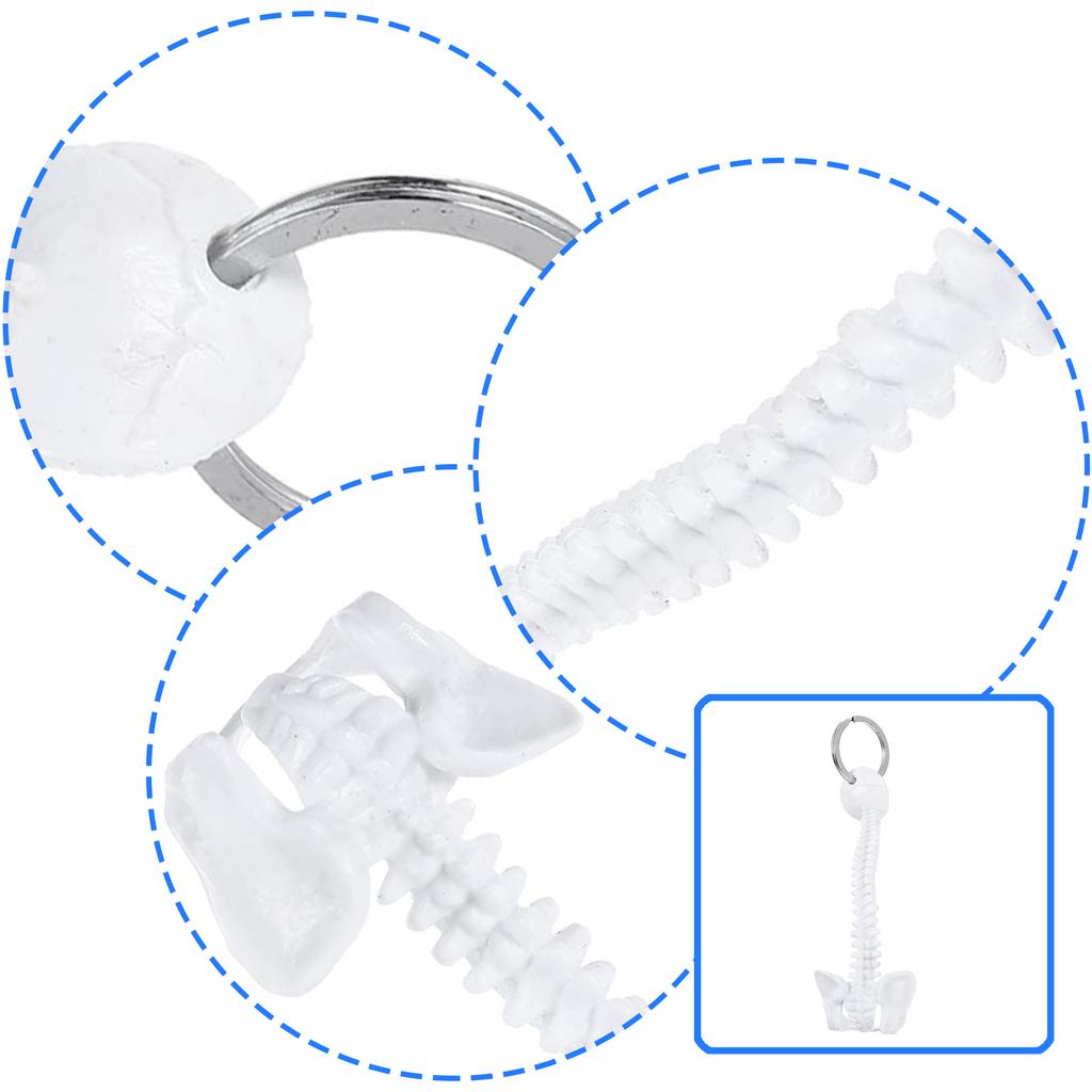 Miniature Human Spine Skeleton Keychain for Teaching Aid Decorative Anatomical Model Keyring Handmade Car Key Charm
