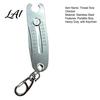 Bolt Measuring Tool Portable Thread Size Checker Keychain Stainless Steel Precise Gauge Gauge Nut Bolts Finder Verification
