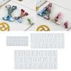 Glossy Silicone Resin Molds English Alphabets Earrings Mold DIY Keychain Pendant Jewelry Epoxy Resin Crafting Mold