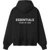 Fear of God Essentials Felpa con zip classica Nero/Bianco Vintage Top Unisex 192AS262071F