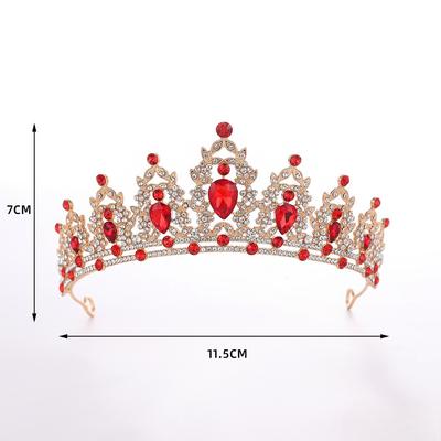 European and American Bride's Crown Headwear Birthday Wedding Hair Band Accessories Queen's Wedding Headwear  Hair Accessory  Crown