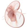 Women Fascinator Hat for Tea Party, Small Classic Racing Cocktail Hat with Flower Accent, Lotus Color Fascinator Headpiece for Special Occasion
