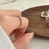 925 Silver Letter Smooth Rings For Women Trendy Simple Ins Open Jewelry Party Gifts
