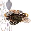 Assorted Antique Vintage Gear Charms Pendants for Jewelry DIY Accessories (Mixed Color)