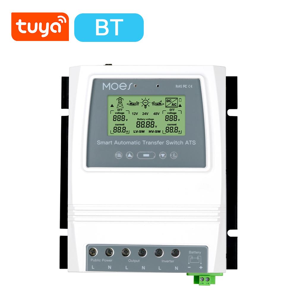 MOES Tuya BT Intelligent Dual Power Controller 80A 16KW ATS Automatic Transfer Switch for Off-Grid