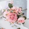 Artificial Flowers Silk Hydrangea Rose Peony Living Room Home vase table Garden Wedding bridal bouquet Diy Holiday Party Decor