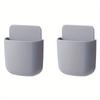 2pcs Wall-Mounted Storage Organizer for Remote Controls & Phones - Space-Saving Bedside Holder for Living Room, Storage Bins for Home Organization