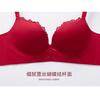 Damen Roter Push-Up-BH Mit Spitzenbesatz Und Schleifen-Detail Bequeme Dessous