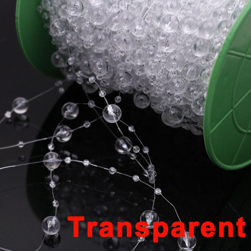 2/5/10Meter Imitation Pearl String Fishing Line Artificial Pearls String 8+3mm Bead Chain for Craft Garland Flower Wedding Decor