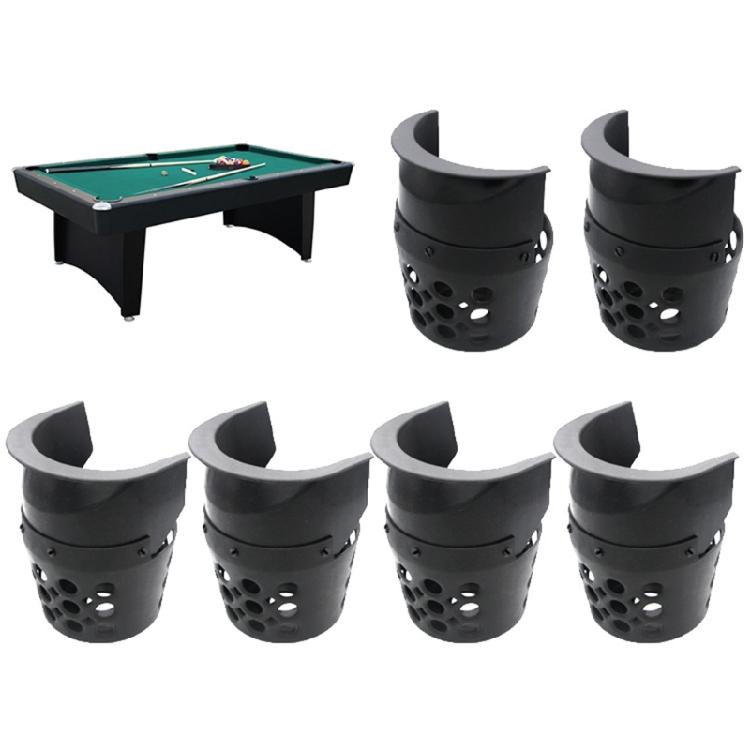 6 Stück Billardkorb Pooltisch Falltasche Aufbewahrung Schwerlast Pooltischtaschen Aufbewahrungshalter Einfach zu bedienen