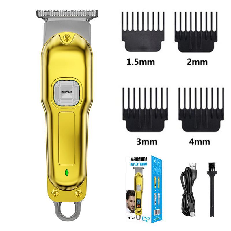 Electric Hair Clipper: Customizable, Rechargeable, Plug-in, LCD Display, Hair and Beard Trimmer