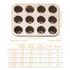 12 Holes Canele Mold Canele Pan Carbon Steel Mini Bundt Cake Pan French Cake Mold Muffin Cupcake Molds For Baking 0136