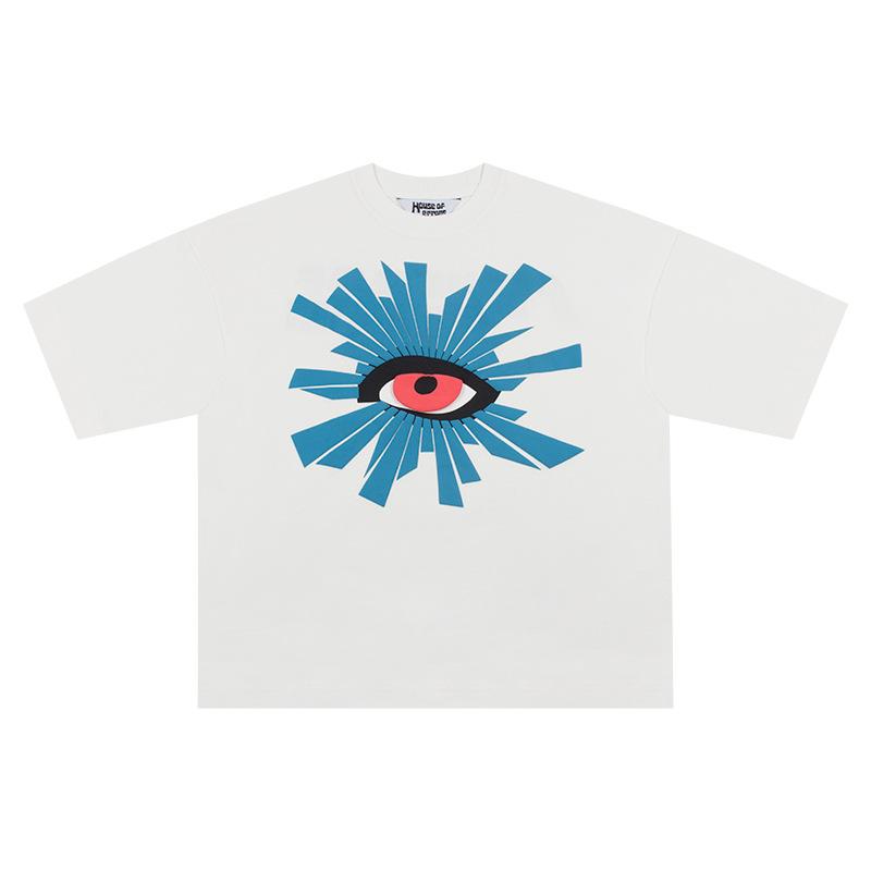 

EastRogue Truth Eye Foaming Print Washed Out Vintage Short Sleeve T-shirt S белый