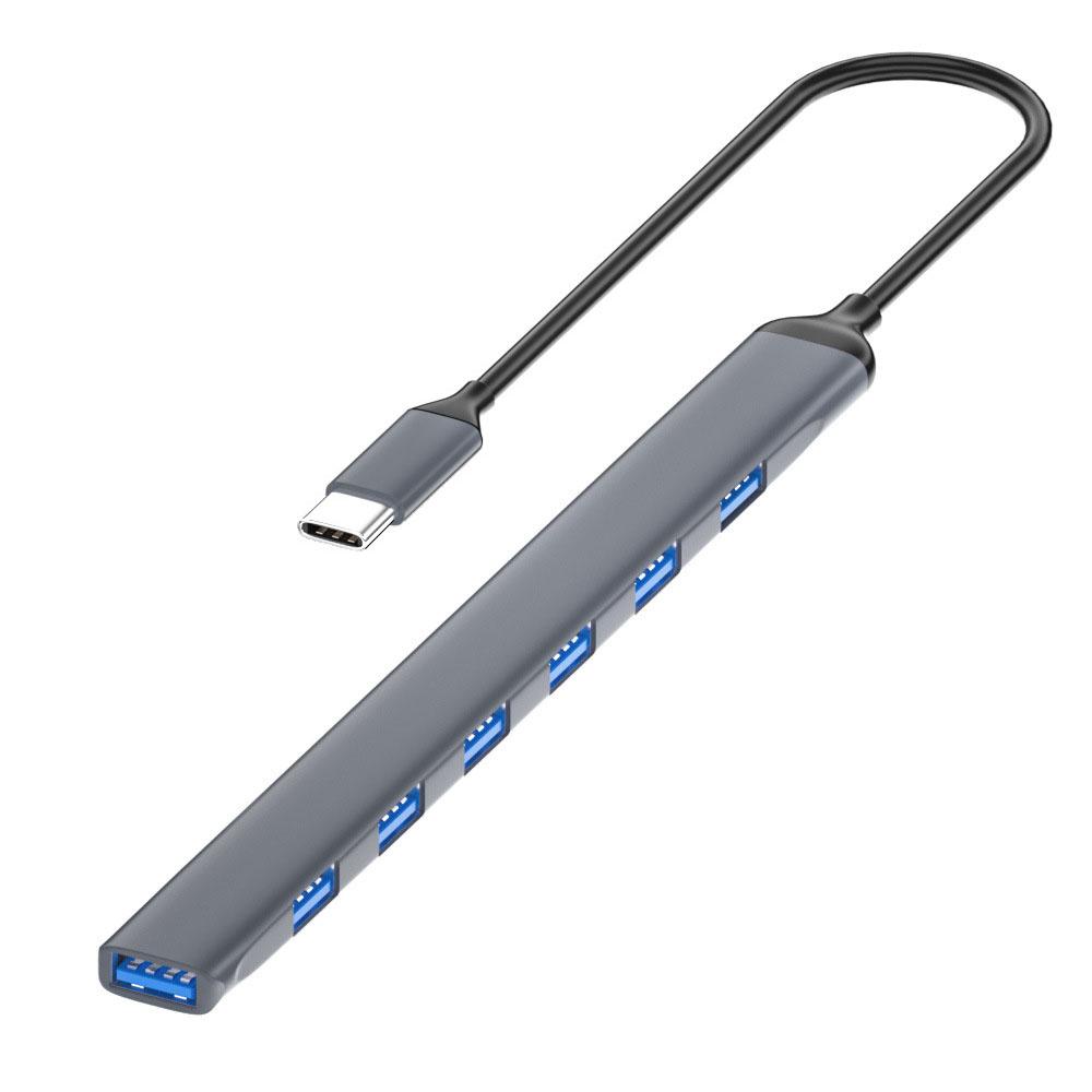 Xiaomi USB HUB Dock 3.0 7 Port USB 2.0 3.0 Hub Multi Splitter Adapter OTG Type C HUB For Lenovo HUAWEI Xiaomi Macbook Aluminum Alloy