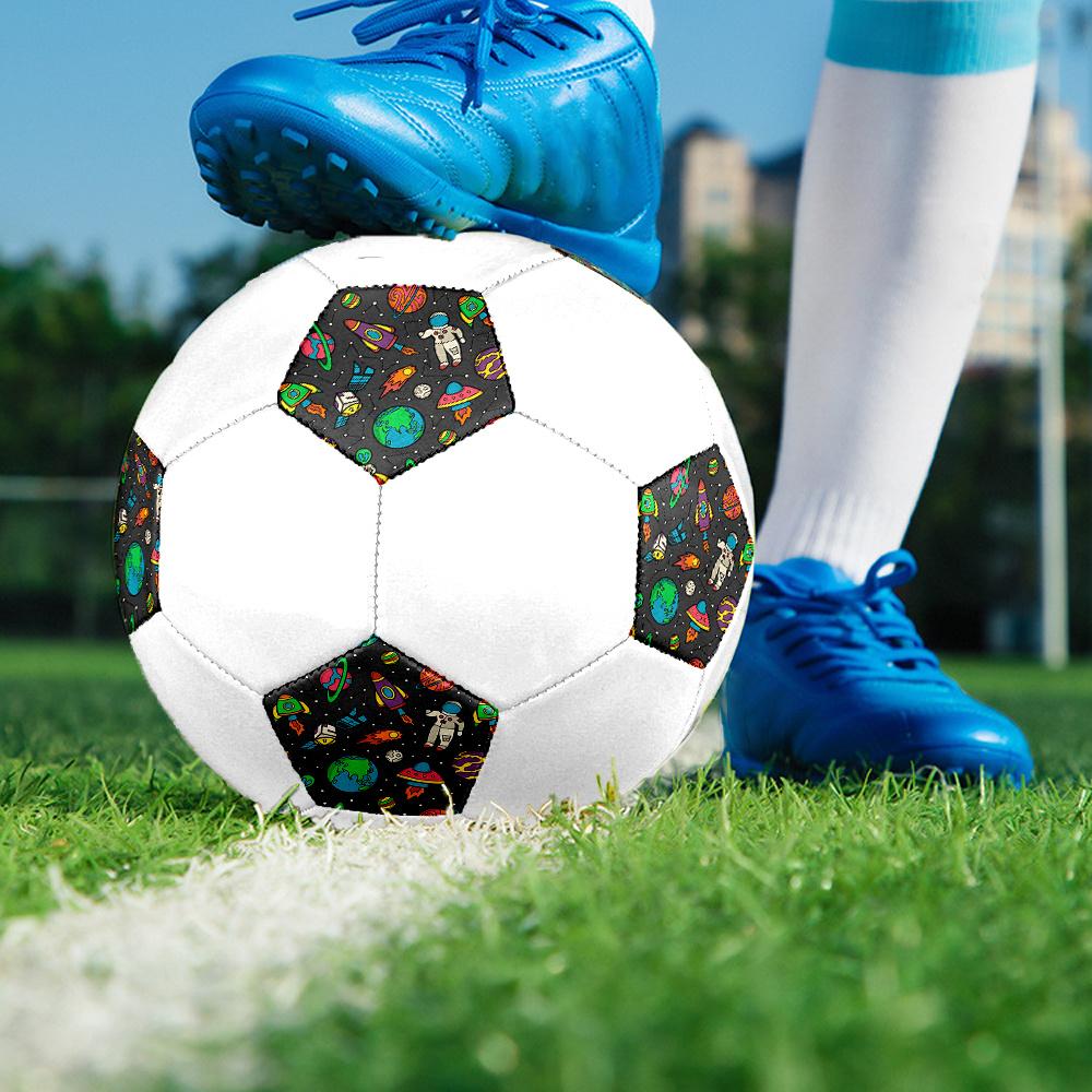 1PC Space Adventure Soccer Ball Size 5 Football Machine Sewn Indoor/Outdoor Universal Football W75