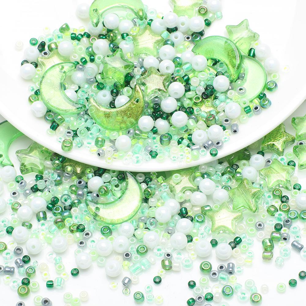 Star Moon Light Bead & Seed Bead DIY Jewelry Set for Earrings, Bracelets & Necklaces