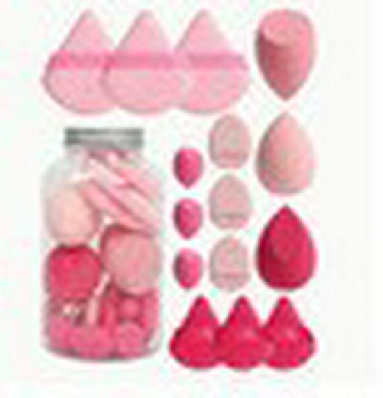 Набор из 15 косметических спонжей без латекса: Тыква, Капля Воды и Яйца Красоты со Скошенным Срезом