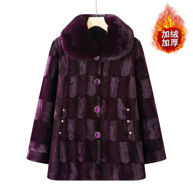 Winter velvet jacket imitation fur coat women's mink cotton-padded jacket to keep warm