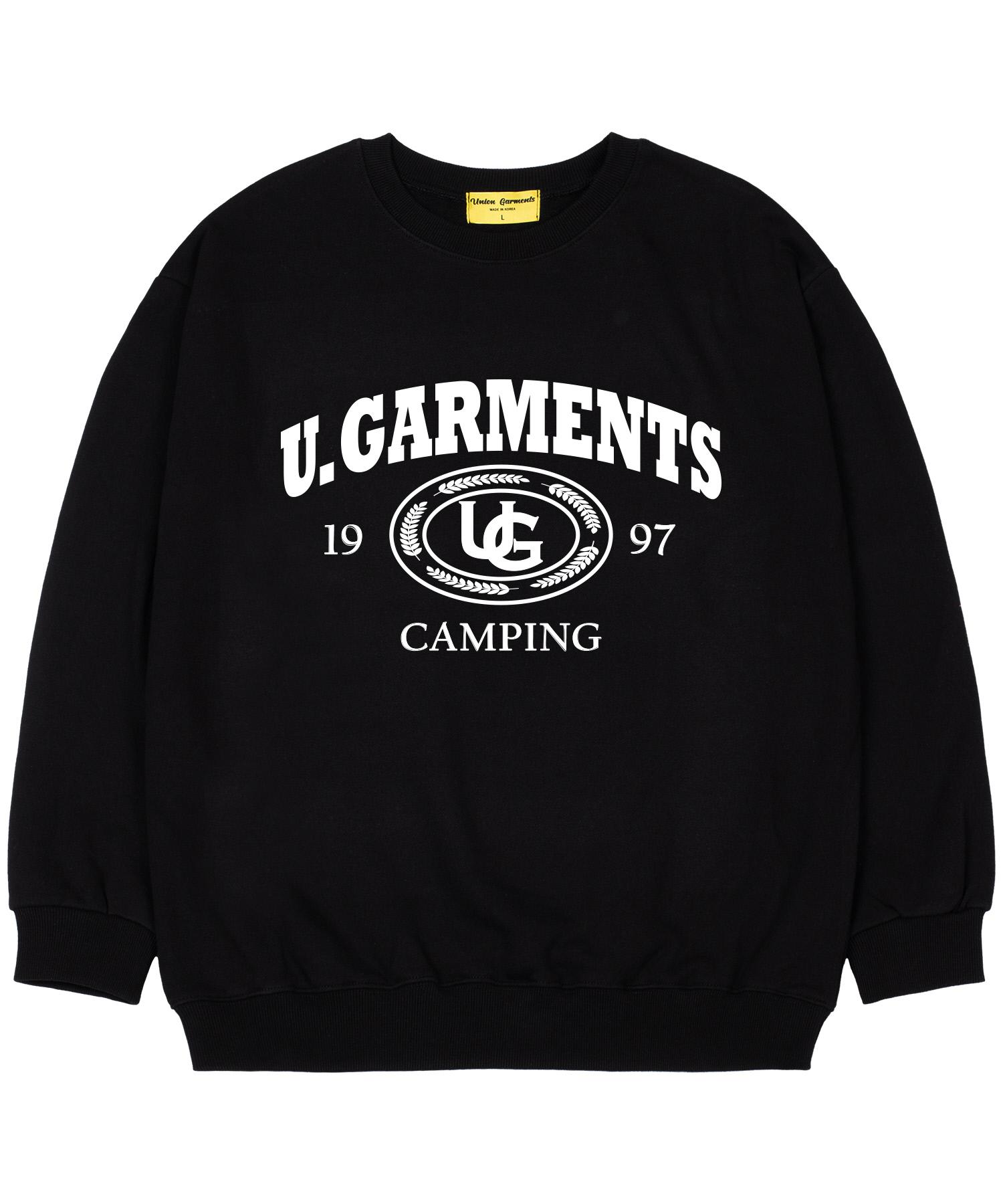 Union Garments [С подкладкой из флиса] Ug Кемпинговая оверсайз толстовка Черная M