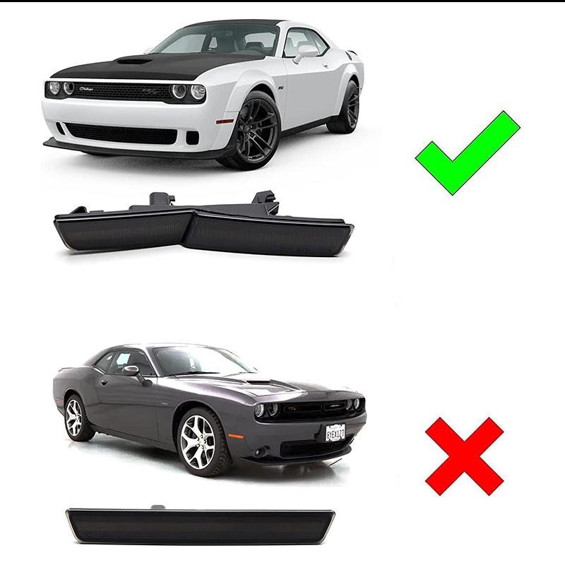 4pcs Car Lamp For 2015-2022 Dodge Challenger SRT Hellcat Widebody  Front & Rear Side Marker Lamps ,Turn Signal Parking