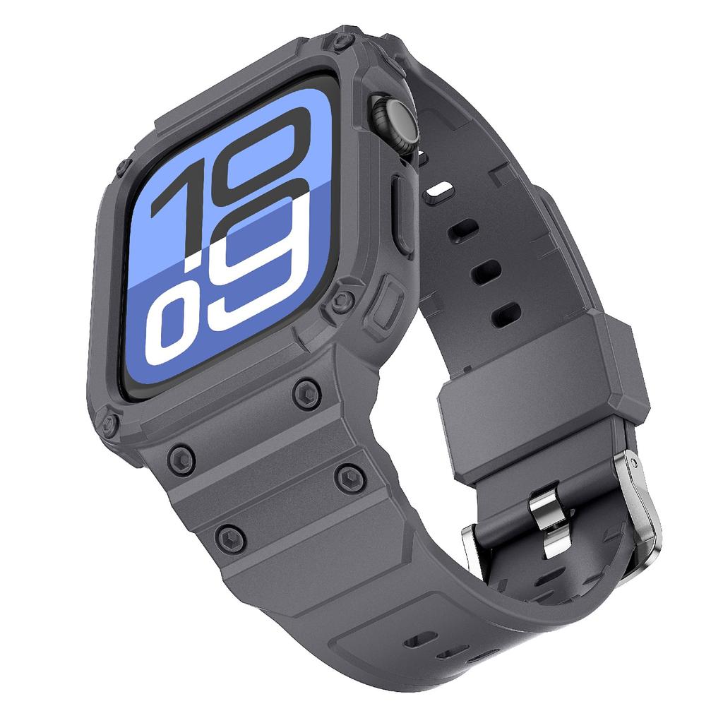 For Apple Watch Series 10 46mm TPU One-Piece Solid Color Watchband with Protective Case