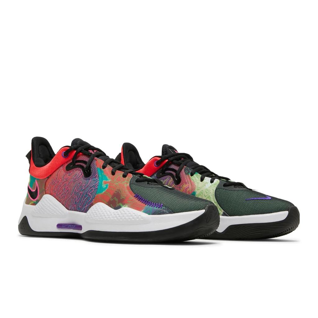 Nike PG 5 EP 'Multi-Color' (Unisex) Bright Crimson / Fierce Purple / Barely Volt / Black Basketball Shoes CW3146 600