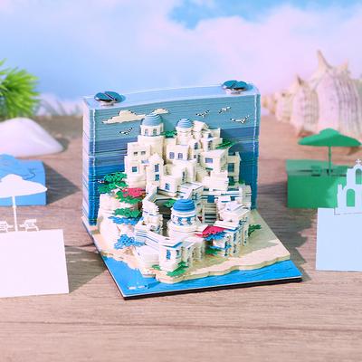 3D Paper Carving Art Craftwork Memo Pad Notepad Note Pad Desk Decoration Creative Diy Decorative Gift For Christmas Housewarming
