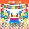 Kids Super Mario Birthday Party Decor Suit Supplies Balloon Banner Topper Cake