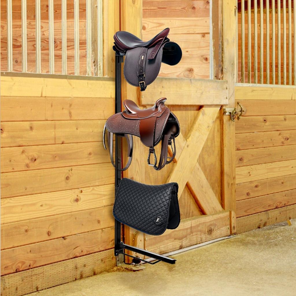 Wall Mount Saddle Rack Four Tiers Western & English Horse Saddle Holder